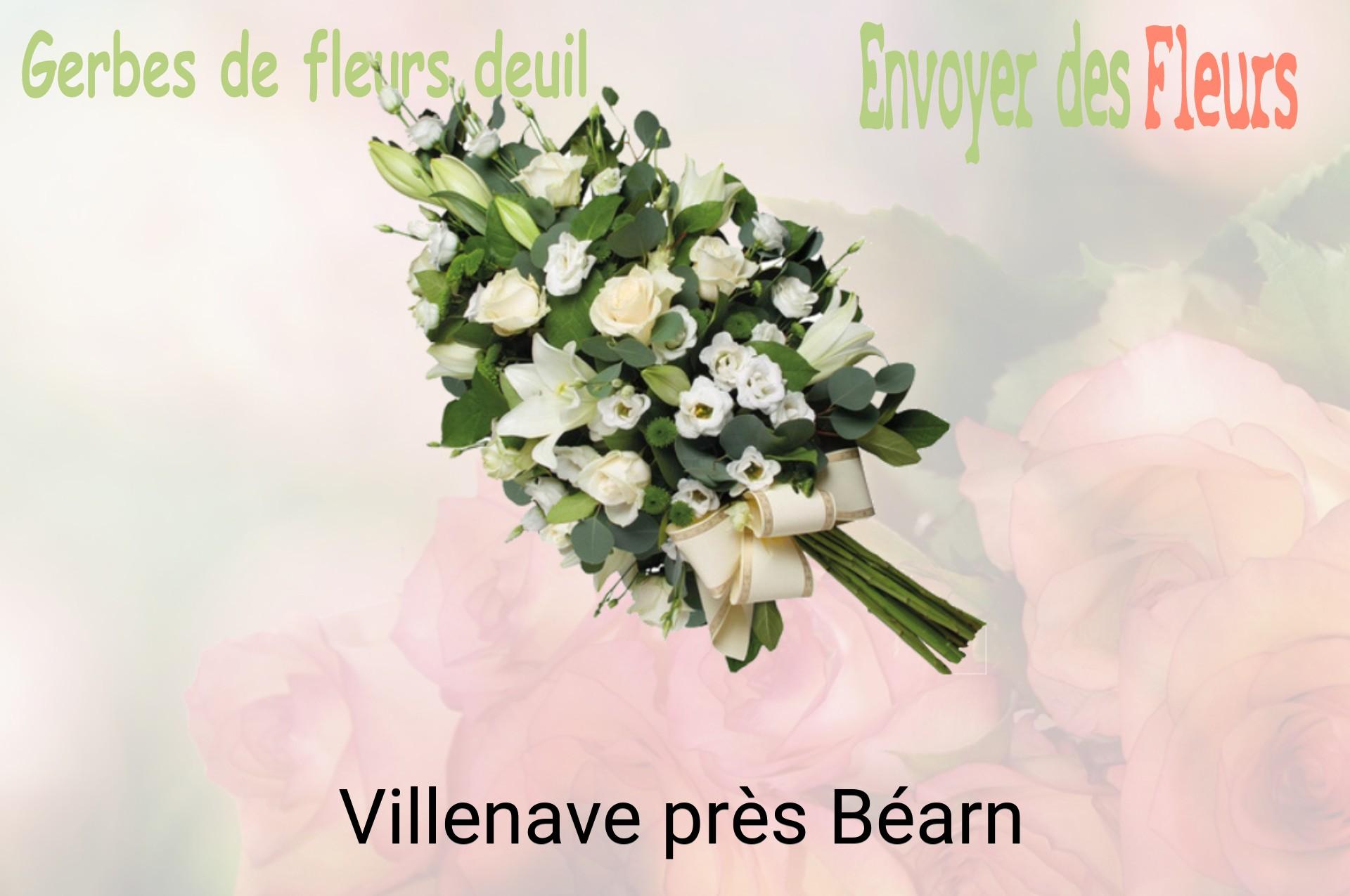 Gerbe de fleurs de deuil livrée à Villenave-près-Béarn